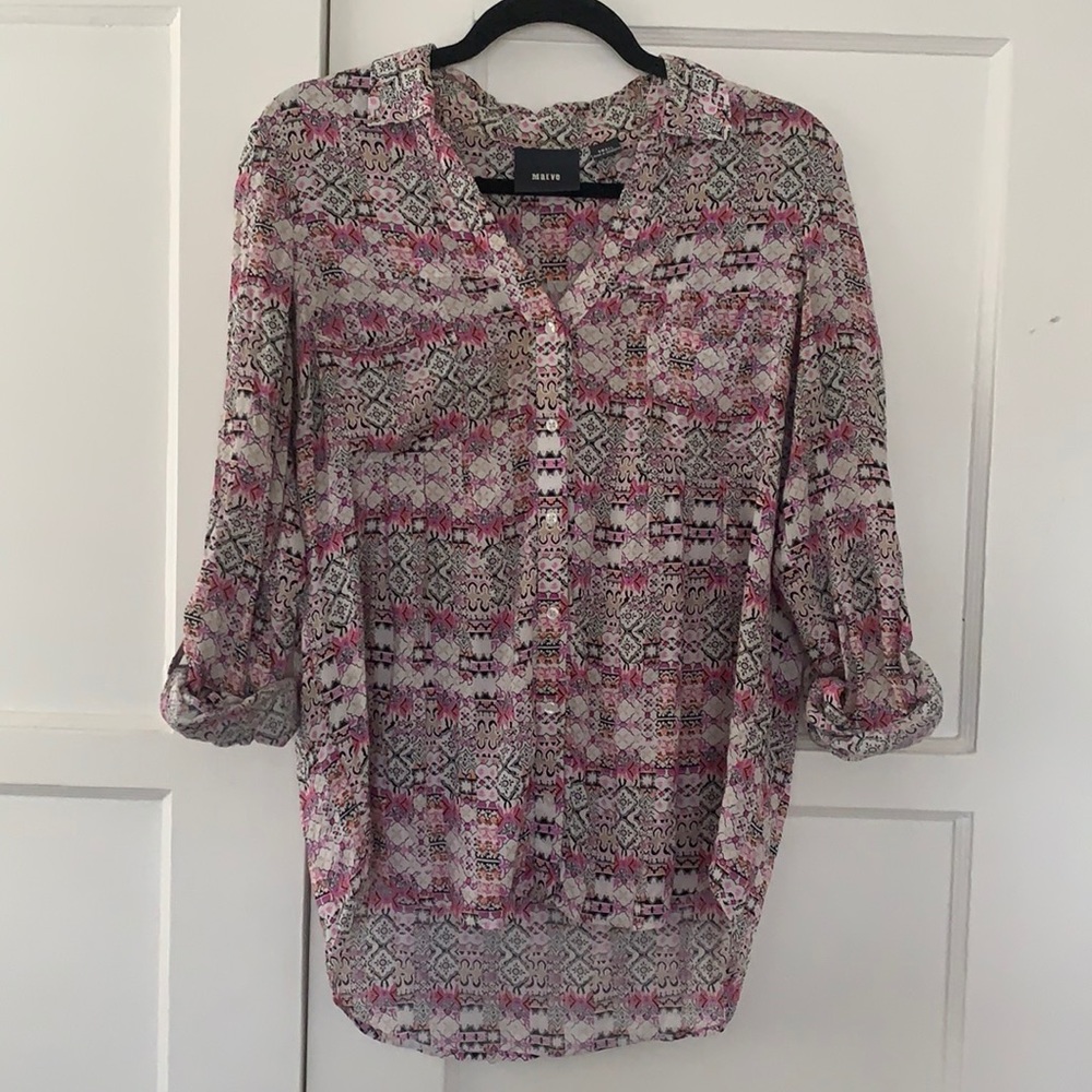 Maeve Anthropologie Button-Up Blouse